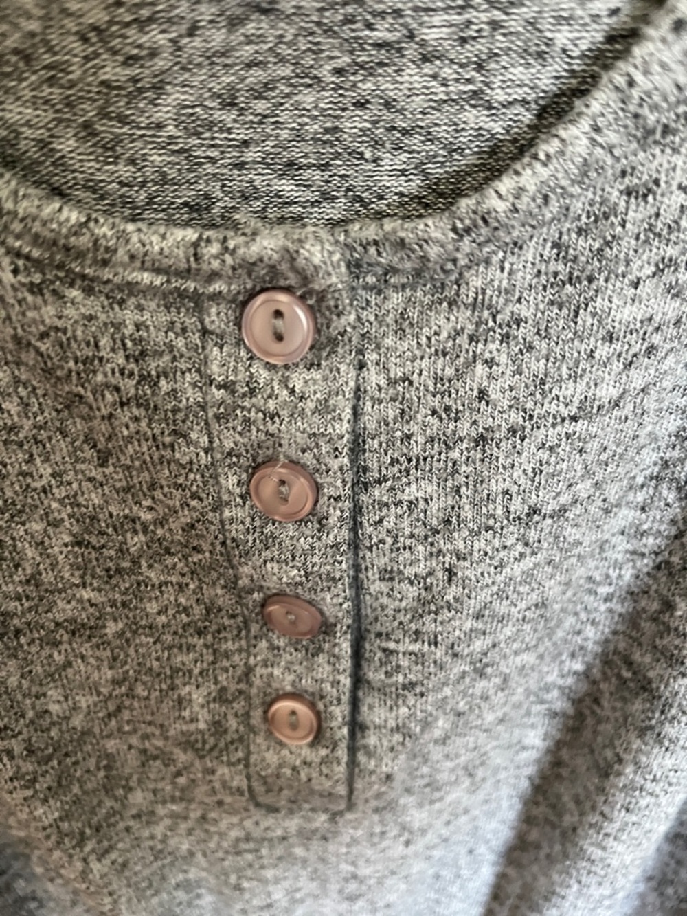 Gibson Heather Gray Sleeveless Henley Jumpsuit - Picture 3 of 5